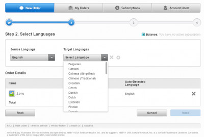 Xerox® Easy Translator Service 1.5 screenshot